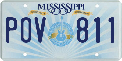 MS license plate POV811