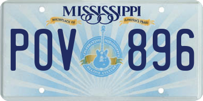 MS license plate POV896
