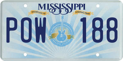 MS license plate POW188