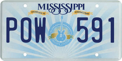MS license plate POW591