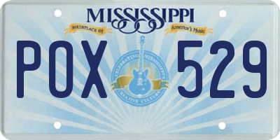 MS license plate POX529
