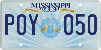 MS license plate POY050