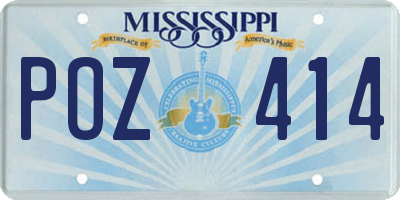 MS license plate POZ414