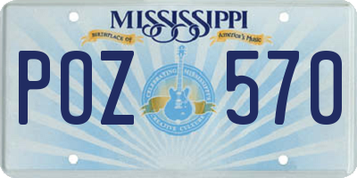MS license plate POZ570