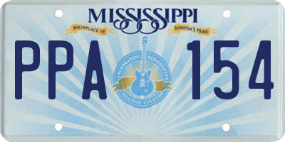 MS license plate PPA154