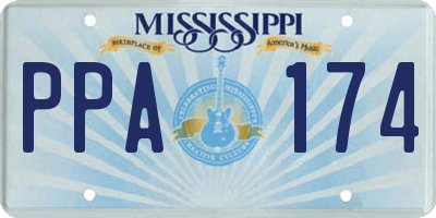 MS license plate PPA174