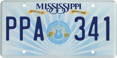 MS license plate PPA341