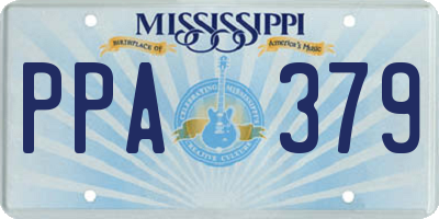 MS license plate PPA379