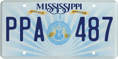 MS license plate PPA487