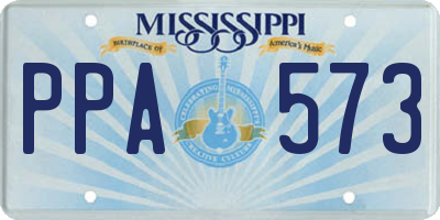 MS license plate PPA573