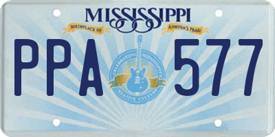 MS license plate PPA577