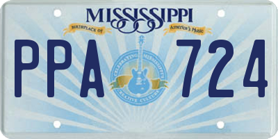 MS license plate PPA724