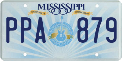 MS license plate PPA879