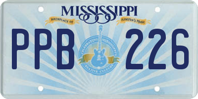 MS license plate PPB226