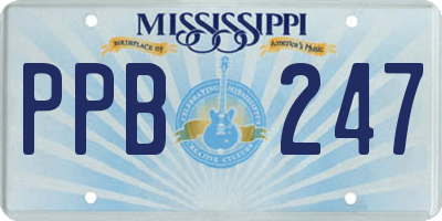 MS license plate PPB247