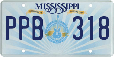 MS license plate PPB318