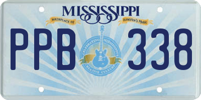 MS license plate PPB338