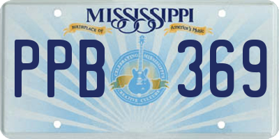 MS license plate PPB369
