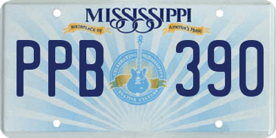 MS license plate PPB390
