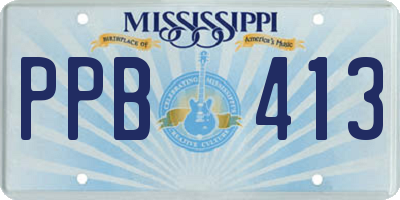 MS license plate PPB413