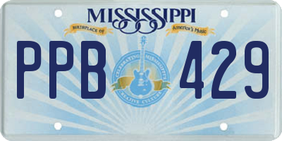 MS license plate PPB429