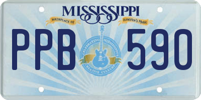 MS license plate PPB590
