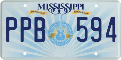 MS license plate PPB594