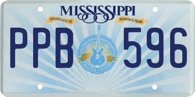 MS license plate PPB596