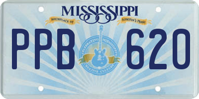 MS license plate PPB620