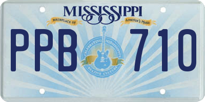 MS license plate PPB710