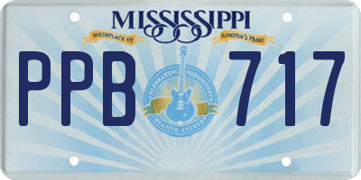 MS license plate PPB717