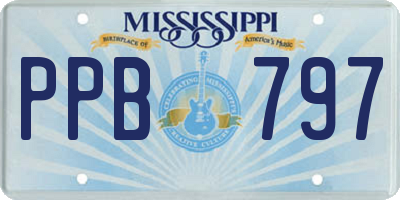 MS license plate PPB797