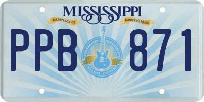 MS license plate PPB871