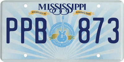 MS license plate PPB873