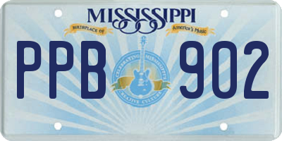 MS license plate PPB902