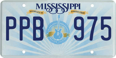 MS license plate PPB975
