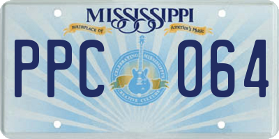 MS license plate PPC064
