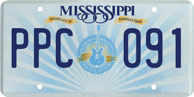 MS license plate PPC091