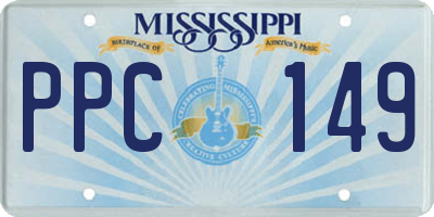 MS license plate PPC149