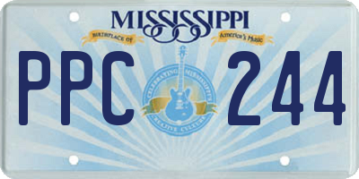 MS license plate PPC244
