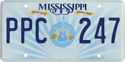 MS license plate PPC247