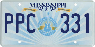 MS license plate PPC331