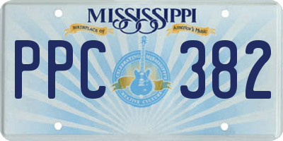 MS license plate PPC382