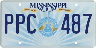 MS license plate PPC487