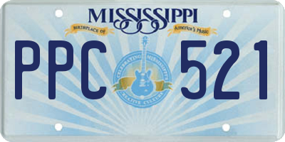 MS license plate PPC521