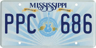 MS license plate PPC686