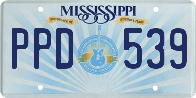 MS license plate PPD539