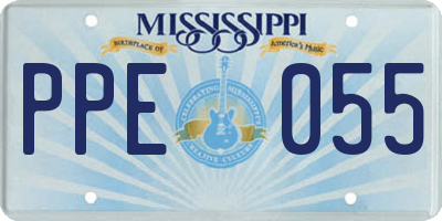 MS license plate PPE055