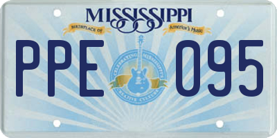 MS license plate PPE095