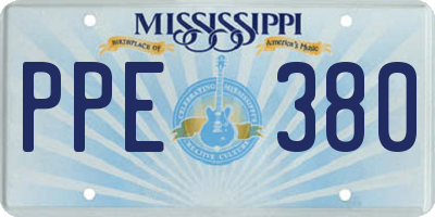 MS license plate PPE380